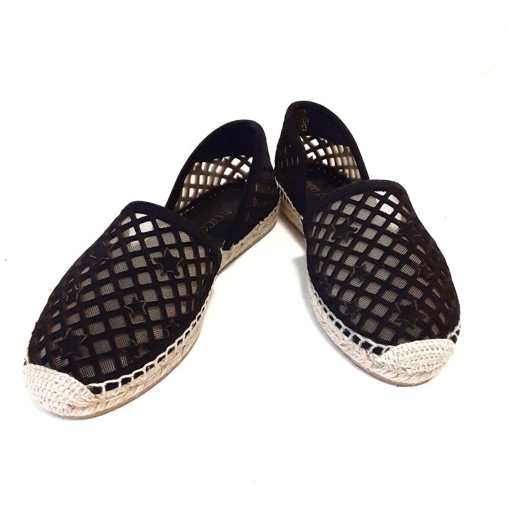 Jimmy Choo Black and Cream Espadrille Flats